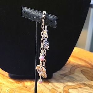 Silver Plated Bracelet with Charms
